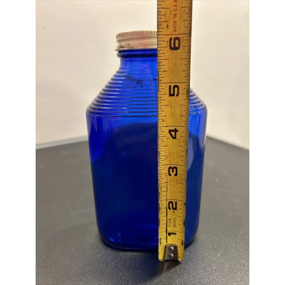 Brockway Milk Magnesia Cobalt Blue Bottle 1930-1940 Vintage